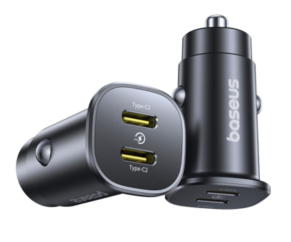 Ładowarka do smartfonów Baseus Ładowarka samochodowa GoTrip 2 x USB-C 30W - czarna